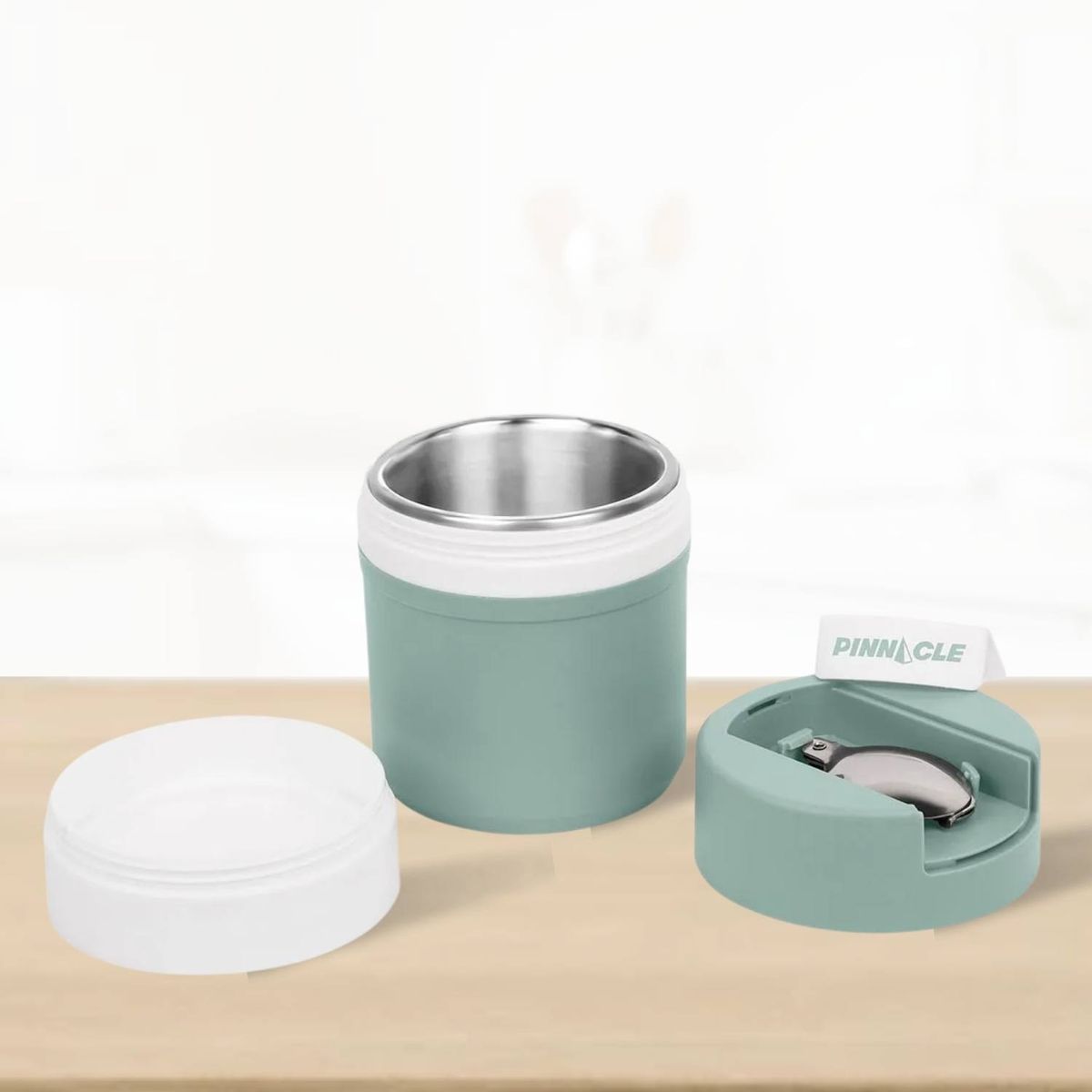 GENERICO - Termo de Comida Pogo de Interior de Acero Inox Pinnacle 600 ml Verde