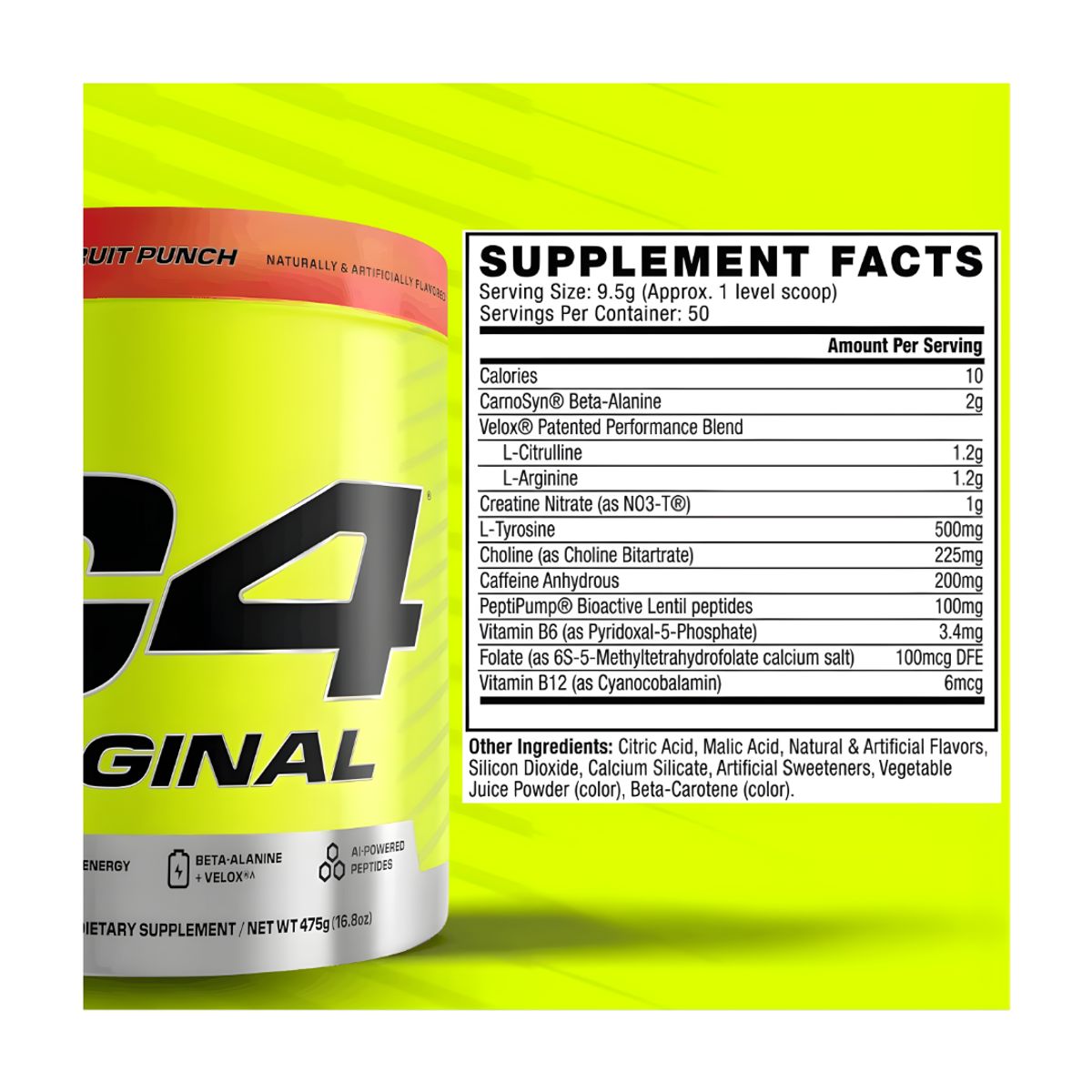 CELLUCOR - C4 Original 50 Serv Pre entreno Cellucor - Fruit Punch