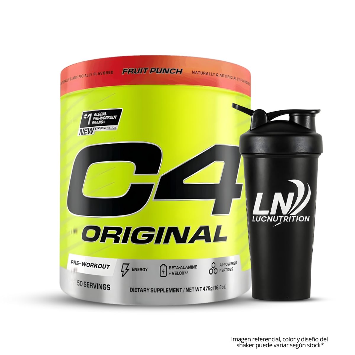 CELLUCOR - C4 Original 50 Serv Pre entreno Cellucor - Fruit Punch + Shaker
