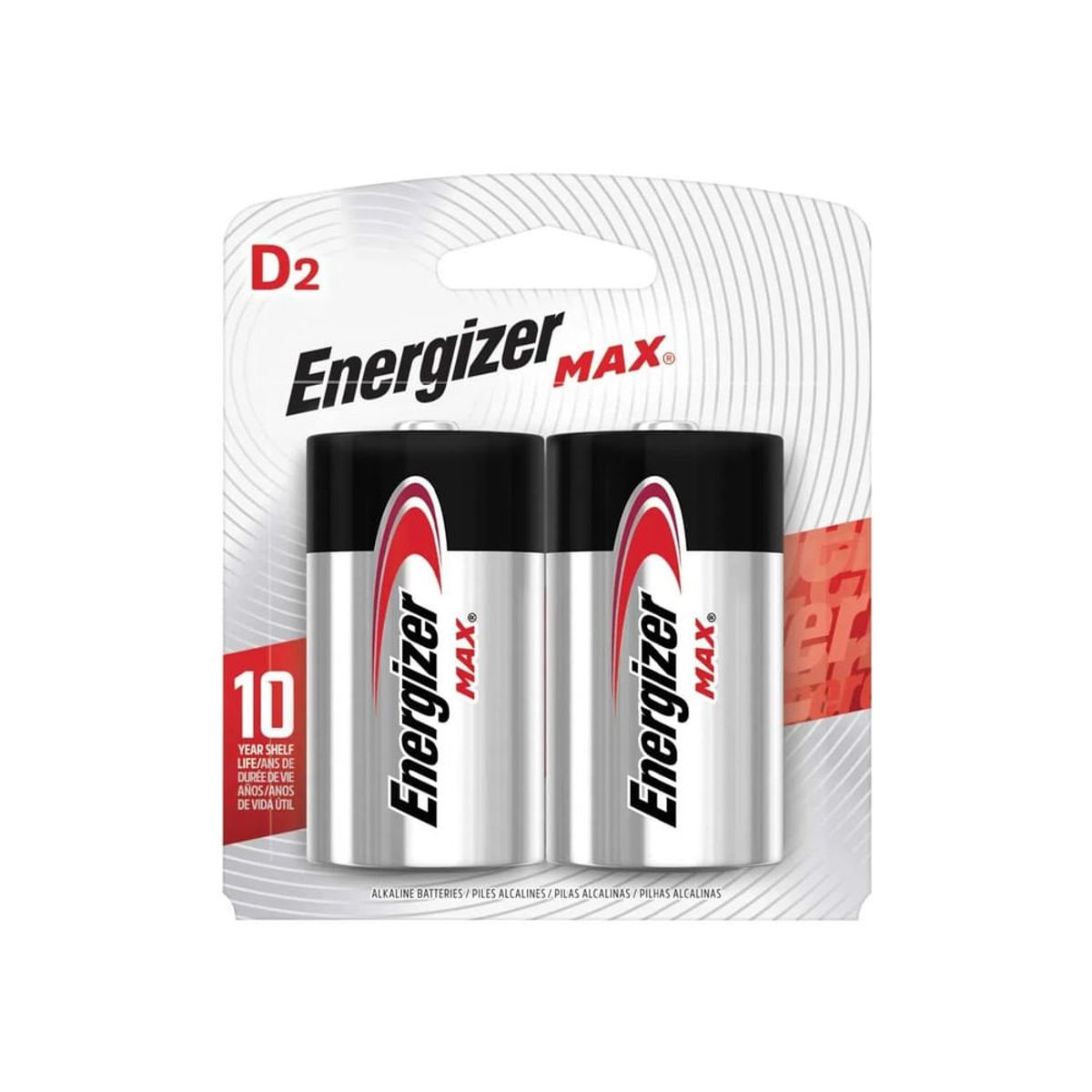 ENERGIZER - Energizer pilas alcalinas grandes x2 D2