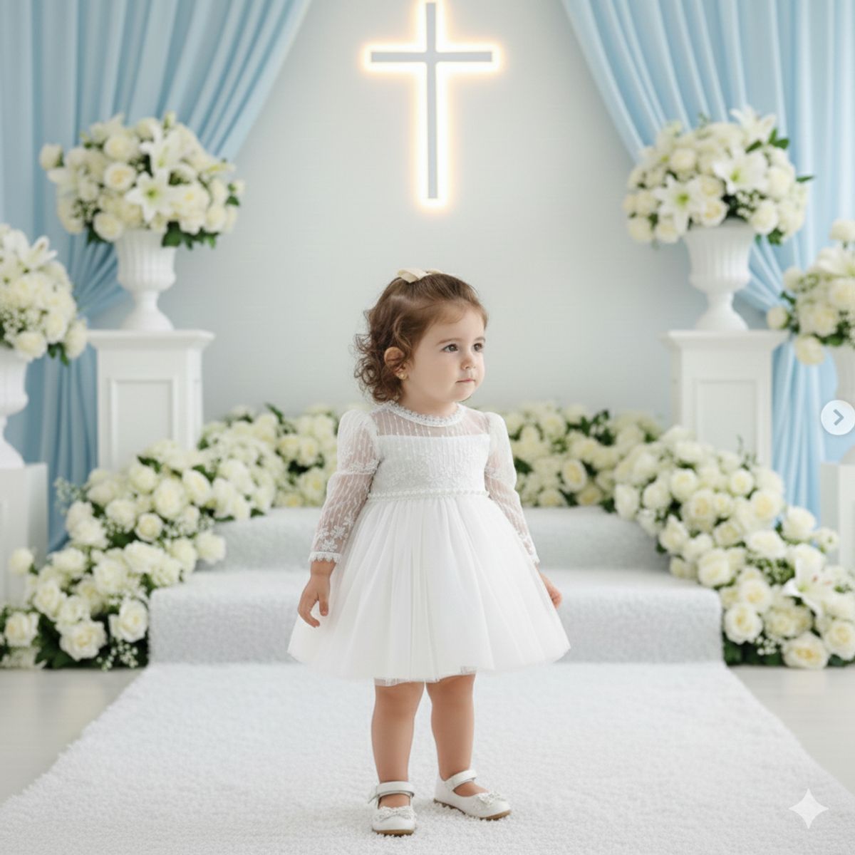 GENERICO - VESTIDO DE NIÑA  PARA BAUTIZOS