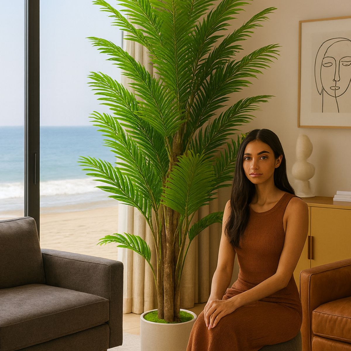 GENERICO - PLANTA TERRAZA OFICINA JARDIN SALA DECORATIVA ARTIFICIAL 200CM