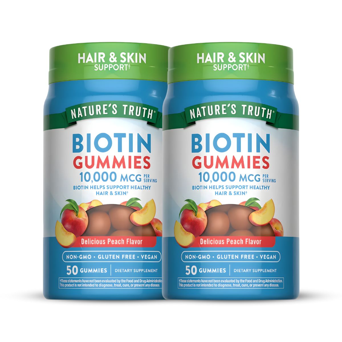 NATURE'S TRUTH - PACK X 02 - Gomita Biotina Nature's Truth 10.000 mcg Biotin Gummies - 50 Gomitas