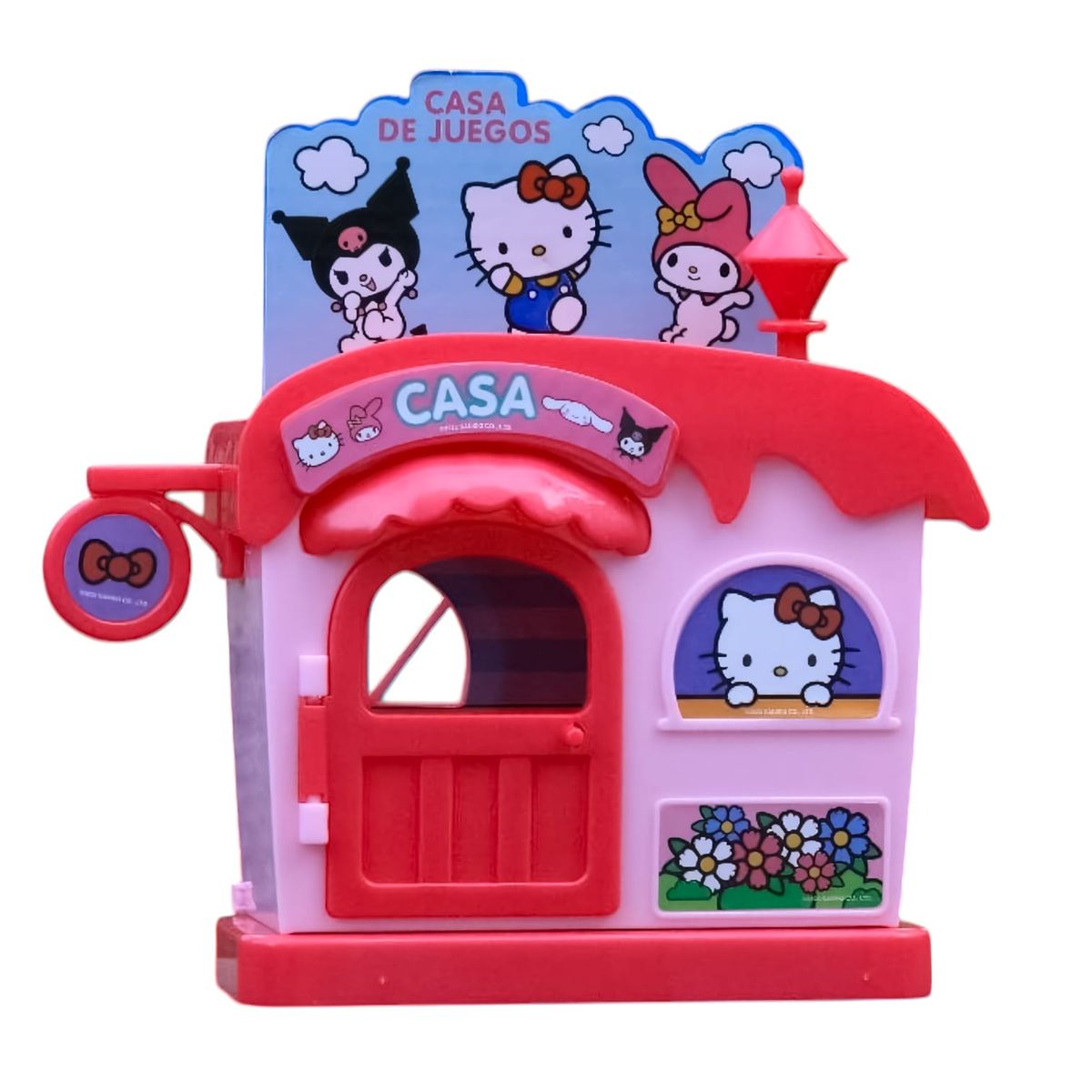 HELLO KITTY - CASA JUEGOS KUROMI Y CINNAMOROLL HELLO KITTY CON LUCES Y SONIDO SET INFANTIL COLECCIONABLE KAWAII