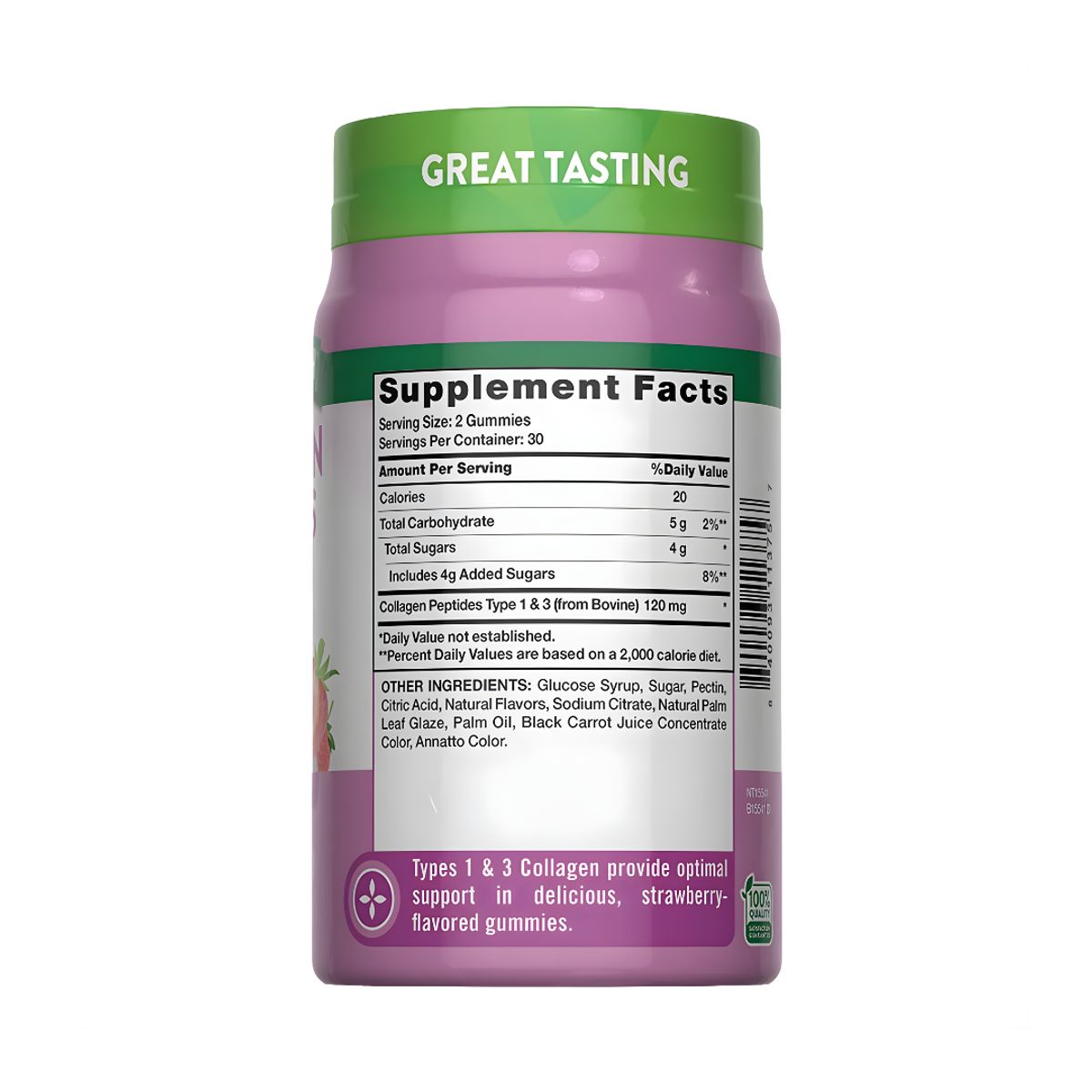 NATURE'S TRUTH - Gomitas Péptidos Colageno Nature's Truth Tipo 1 y 3 / 120mg - 60 Gomitas