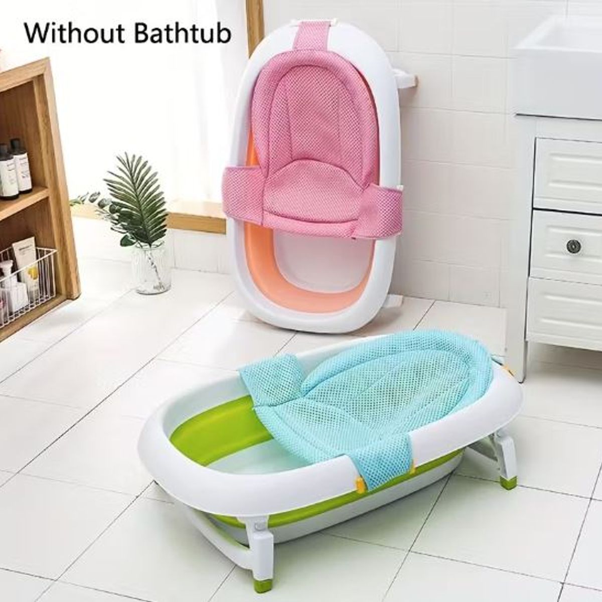 GENERICO - Soporte Ergonómico de Baño para Bebé con Correas Ajustables ROSADO