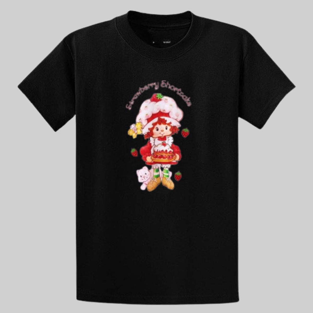 GENERICO - Polo Rosita Fresita Negro Strawberry Shortcake - Talla 4 hasta XL