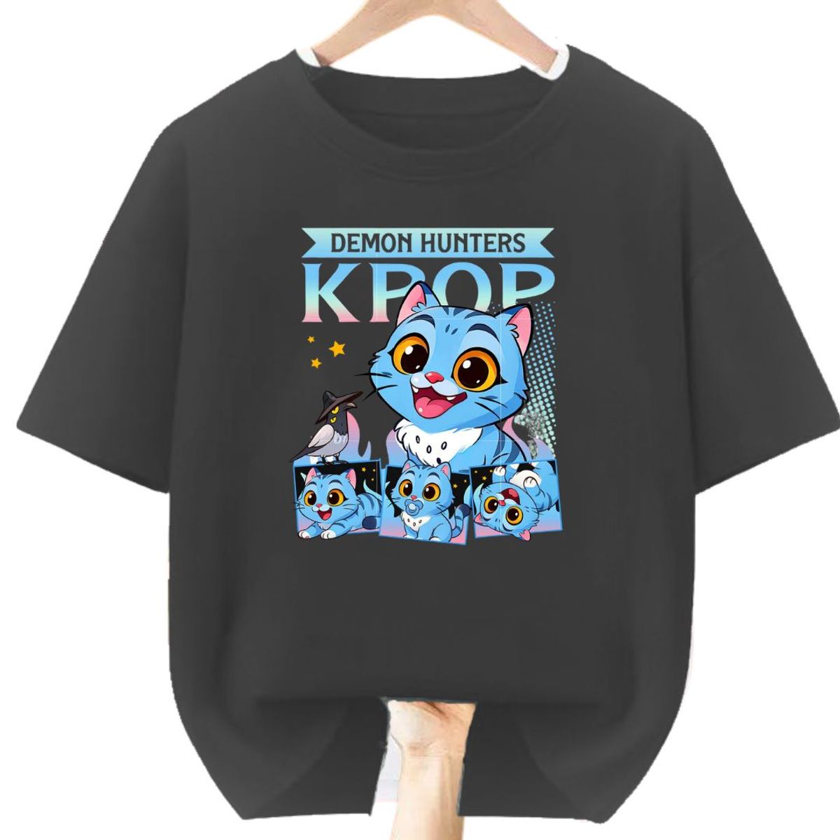 GENERICO - Polo Algodon Derpy Guerreras Kpop Demon Hunters- Tallas 6 hasta XL
