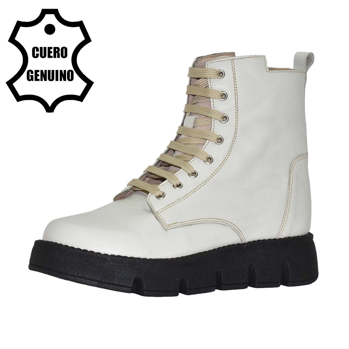 BRUNO KIDS - BOTÍN NIÑA BRUNO KIDS DE CUERO BLANCO HUMO