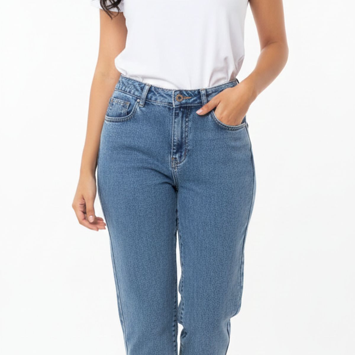 GENERICO - PANTALON MOM JEAN NEVADO