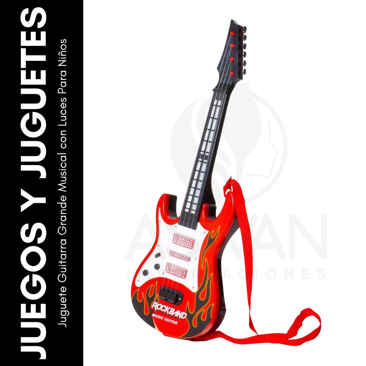 GENERICO - Juguete Guitarra Grande Musical con Luces Para Niños