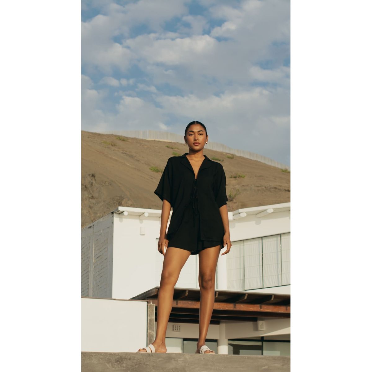 MISS LADY - Blusón Mujer Oversize con Tiras