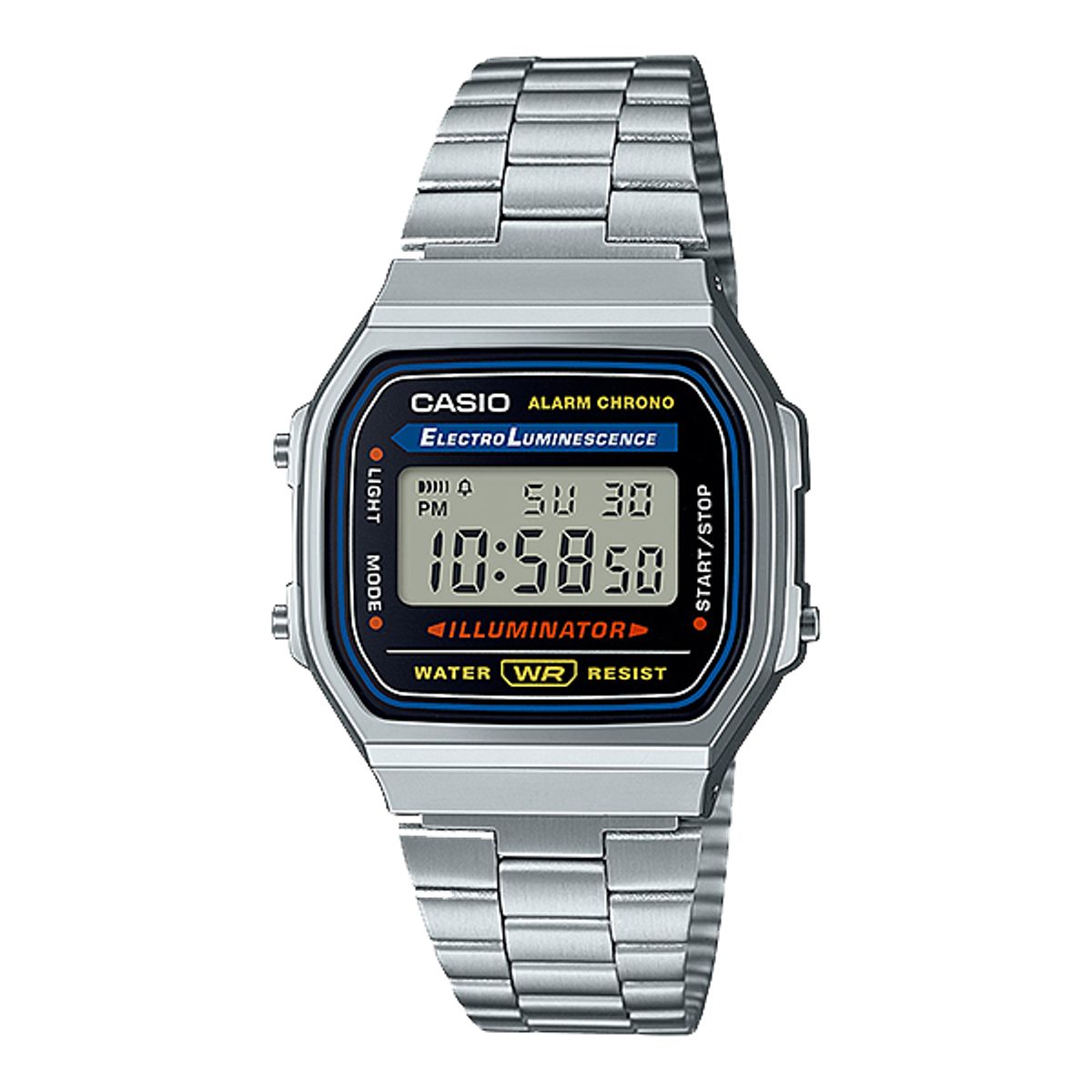 CASIO - Reloj Casio Digital A168WA-1W- Plateado