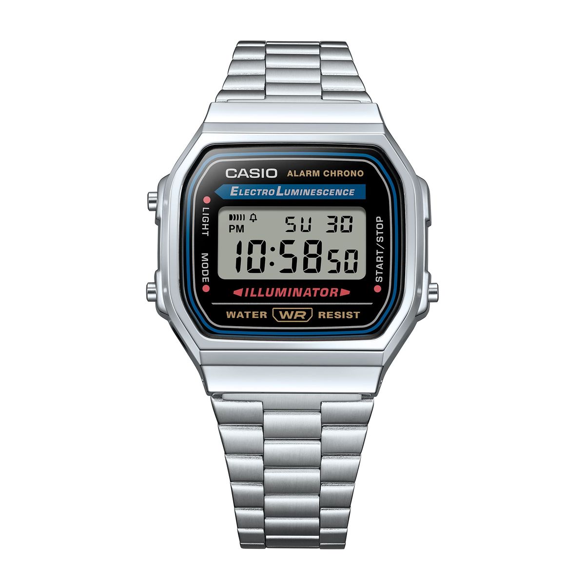 CASIO - Reloj Casio Digital A168WA-1W- Plateado