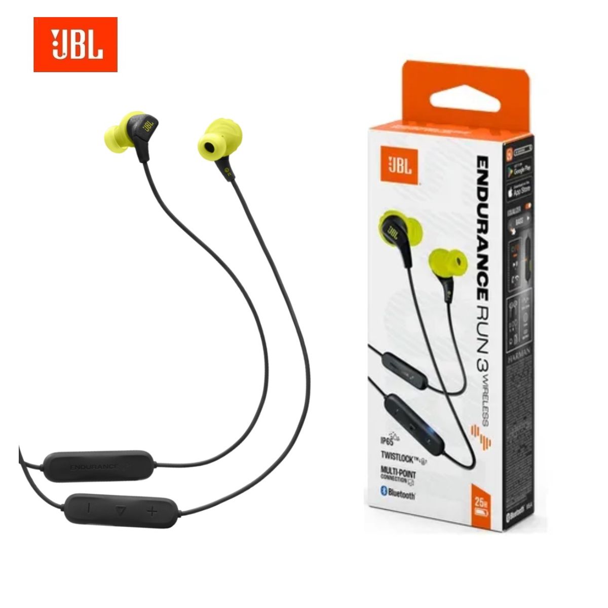 JBL - Audífonos Inalámbricos JBL Endurance Run 3 Wireless Magnético IP65 Negro