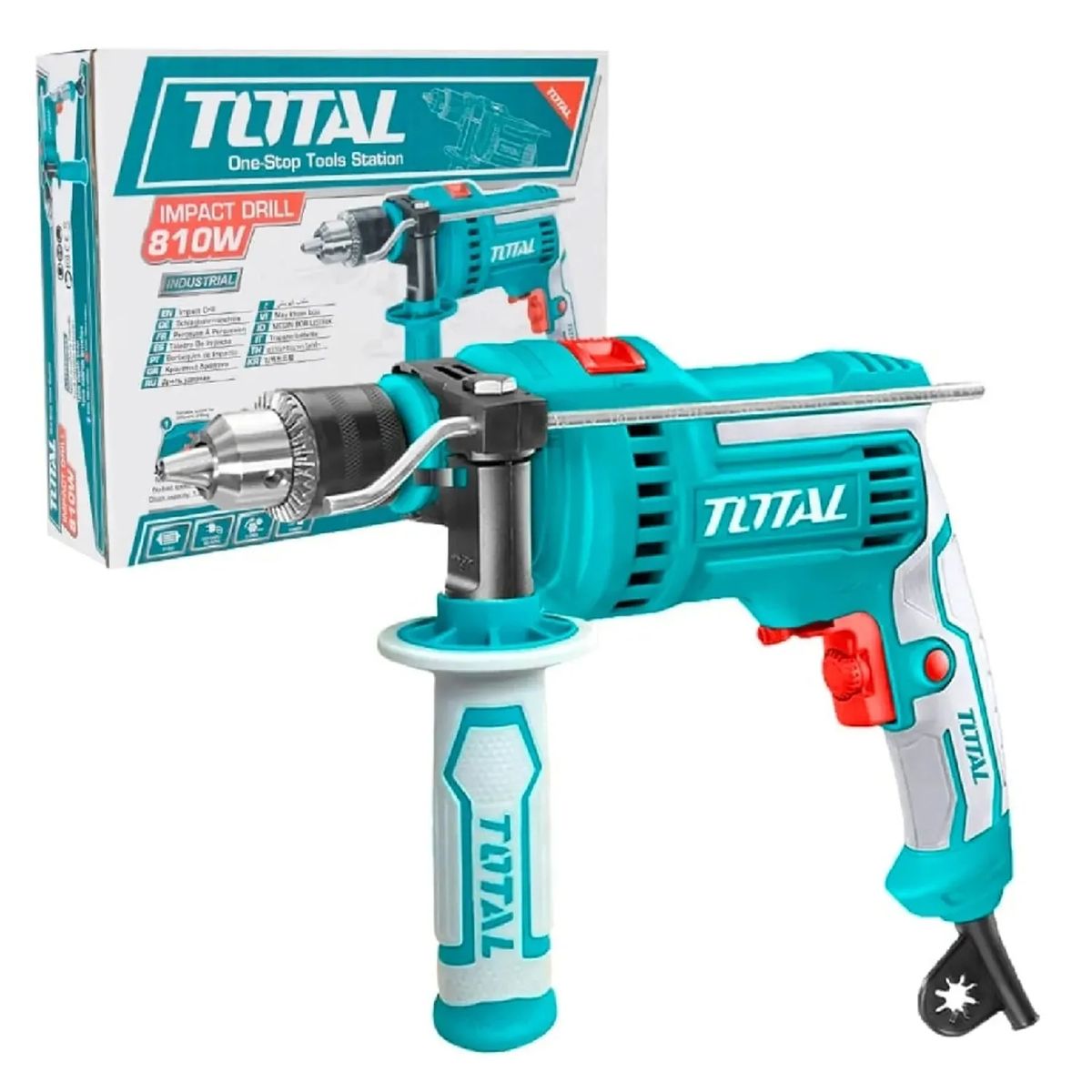 Total Tools - TALADRO PERCUTOR ATORNILLADOR 810W INDUSTRIAL 13MM 2800RPM TOTAL TG108