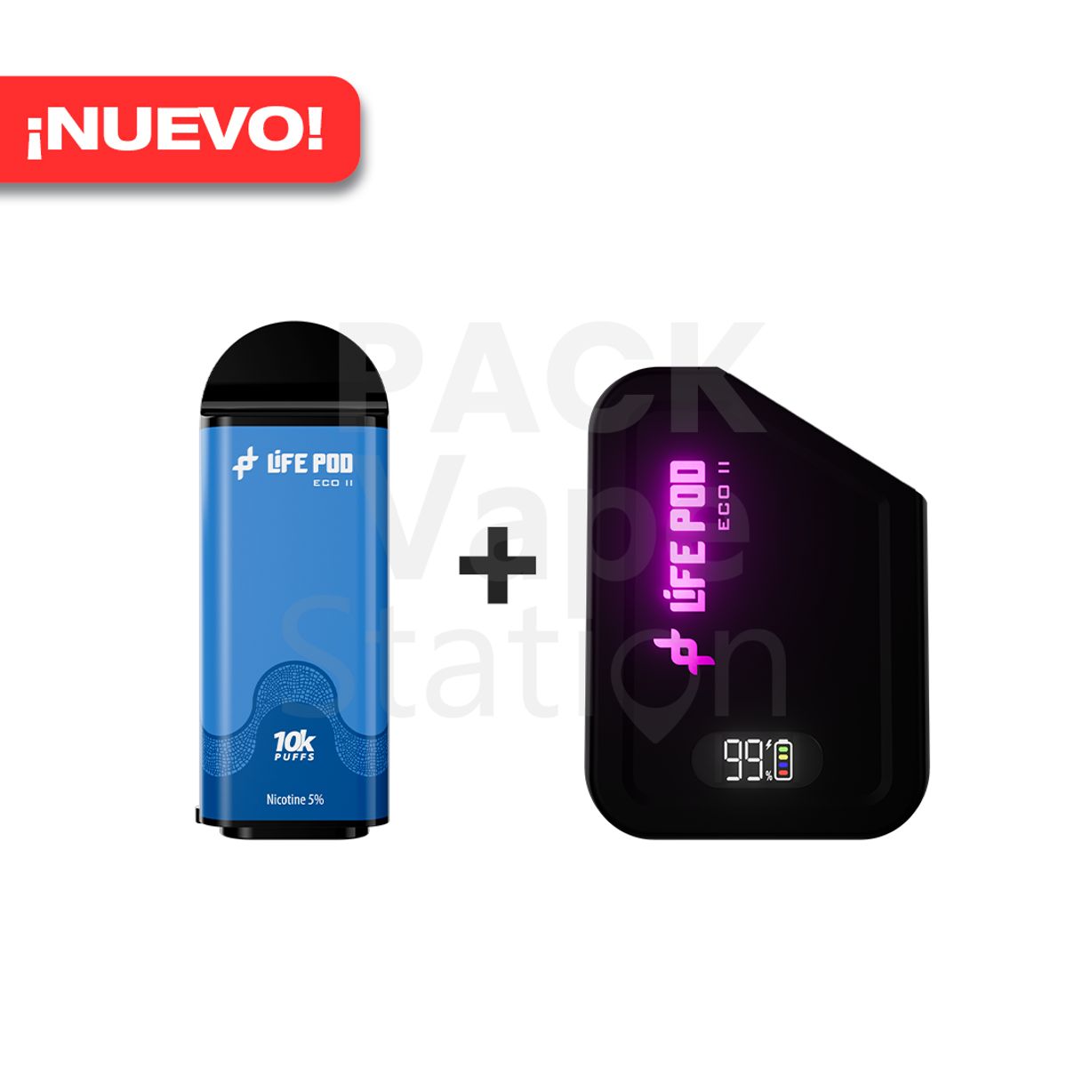 VAPE STATION - Pack Life Pod Eco II - 10000 Puffs - Blue Razz