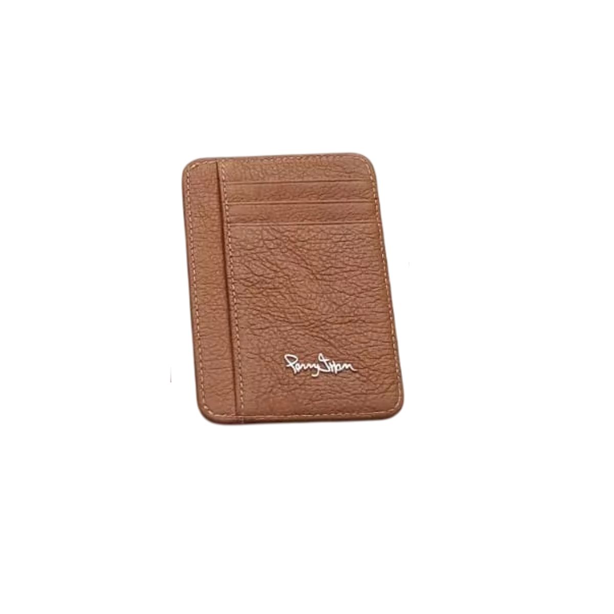 PERRY JHAN - Tarjetero minimalista de Cuero