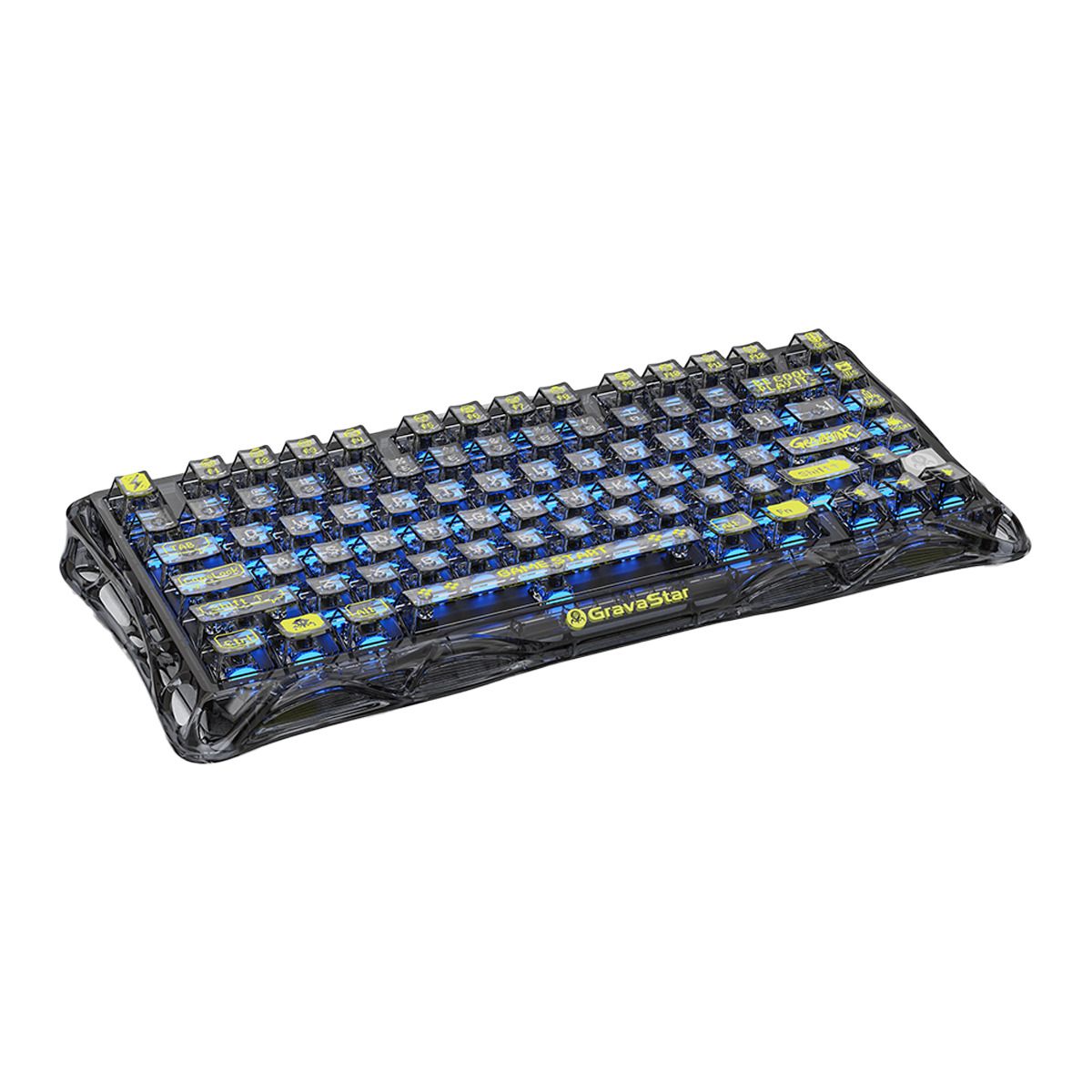 GRAVASTAR - Teclado Mecánico Inalámbrico GravaStar Mercury K1 Lite Transparent Black