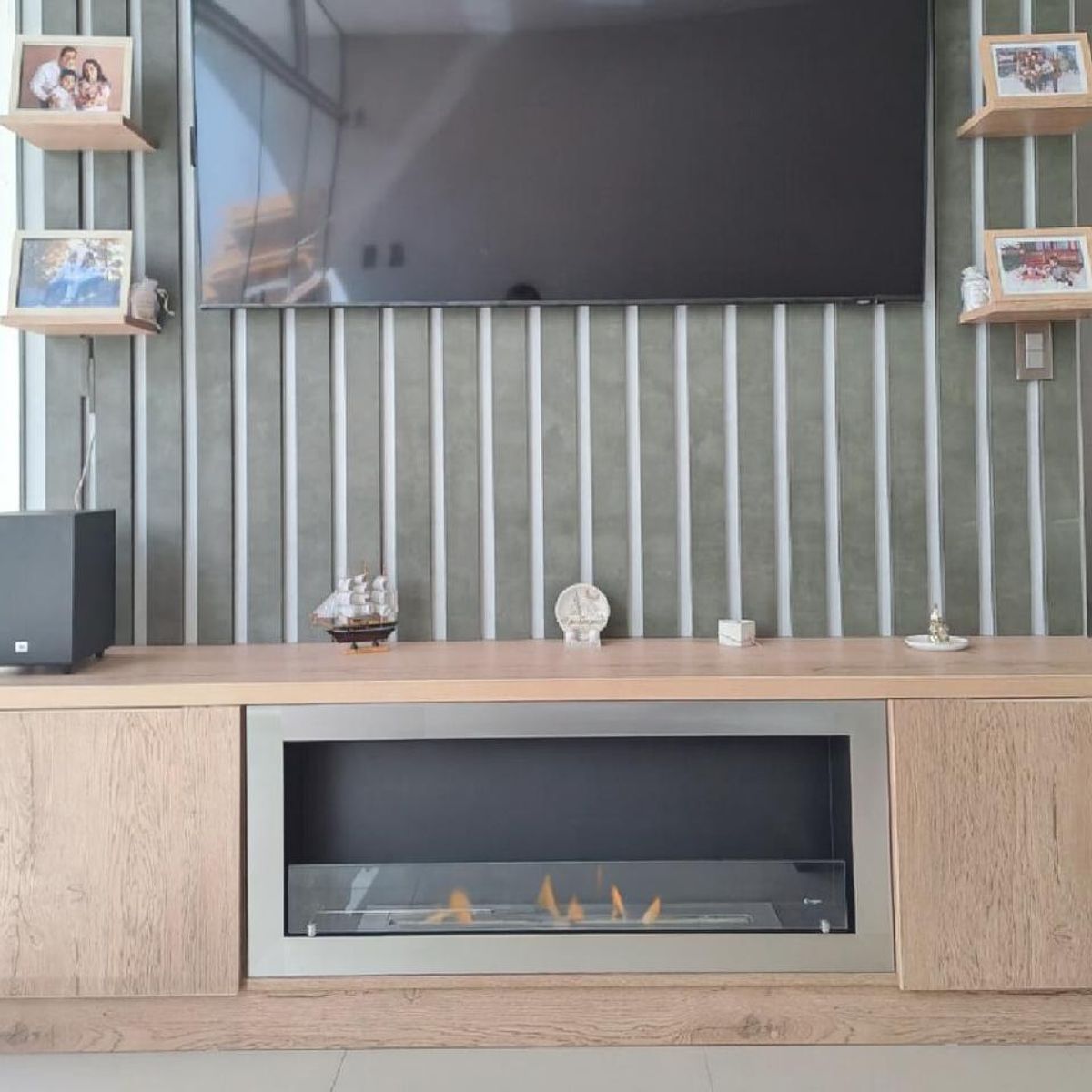 BIOCALOR - Chimenea Empotrable Bioetanol Inoxidable 100x45 Estufa Ecológica 30mts2