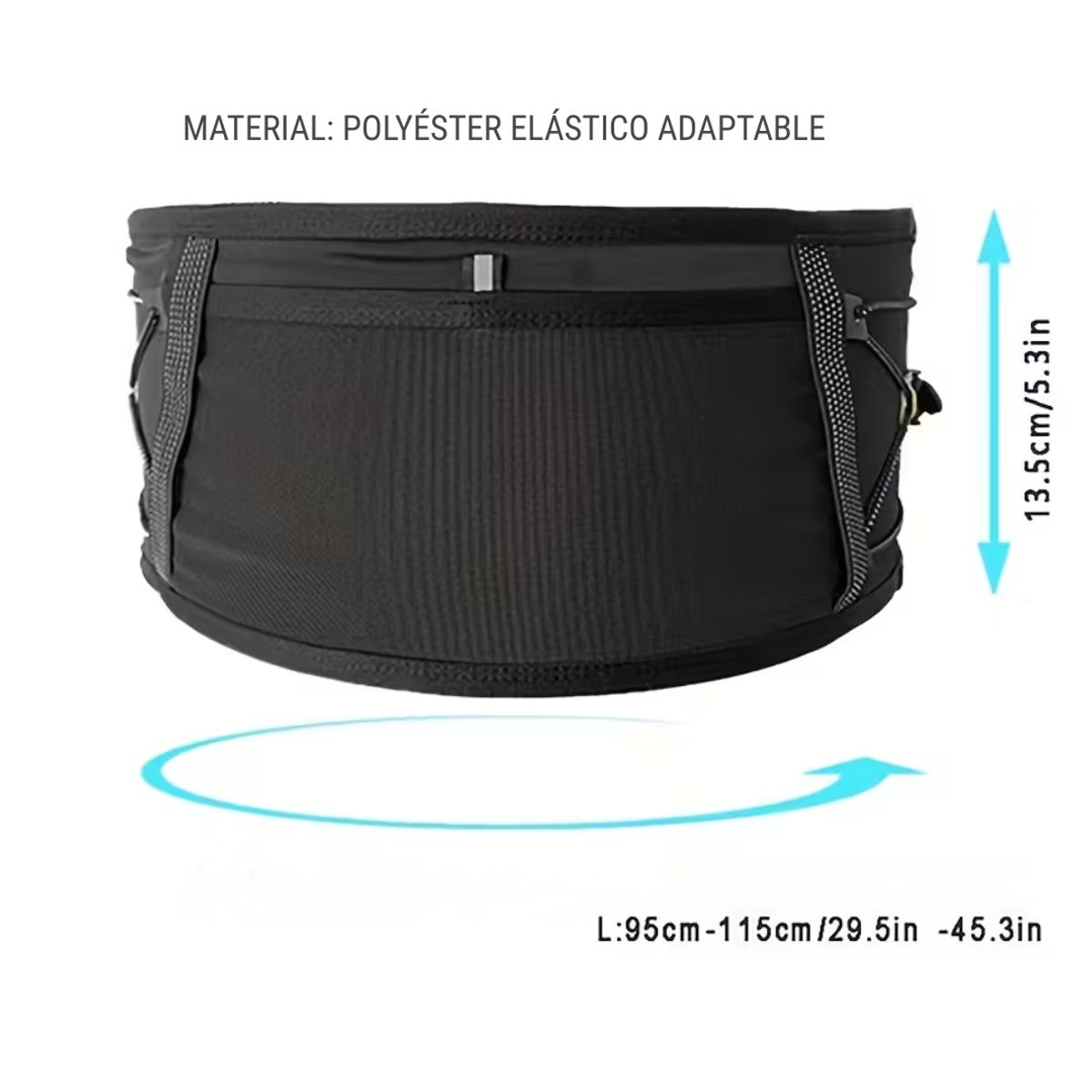 GENERICO - Riñonera deportiva canguro cinturon de hidratación ajustable flexible running trail hiking caminata