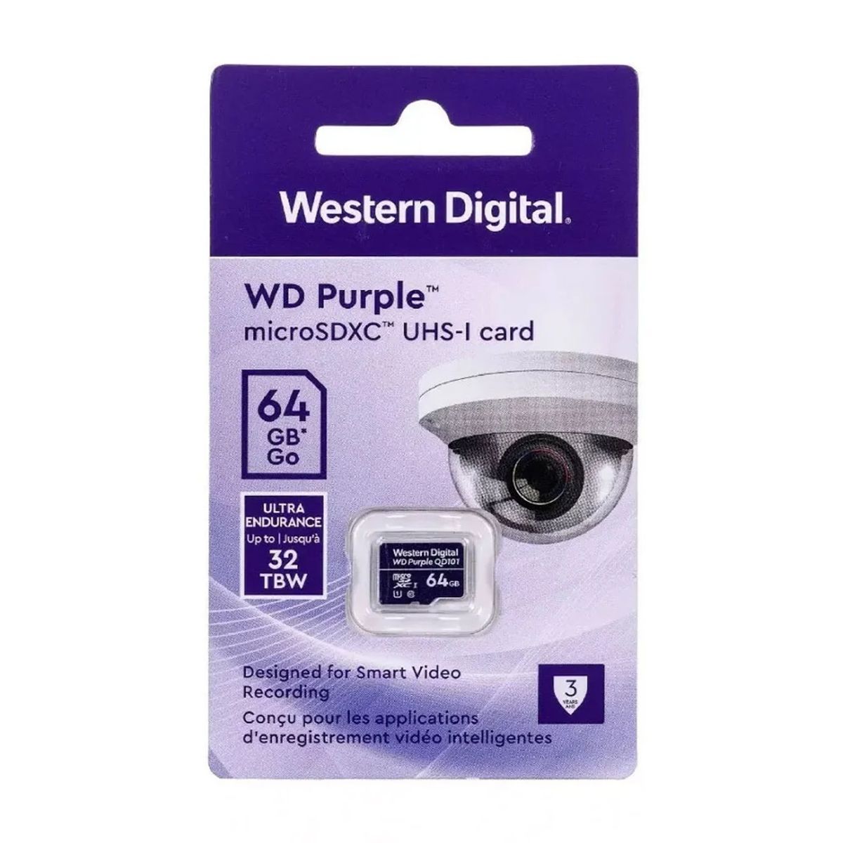 WESTERN DIGITAL - Memoria Micro SD 64 GB Western Digital  Camara Vigilancia