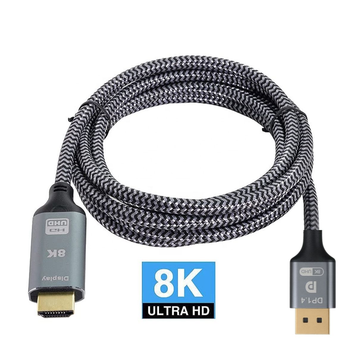 GENERICO - Cable DP a HDMI 8K 60Hz Ultra HD 2m