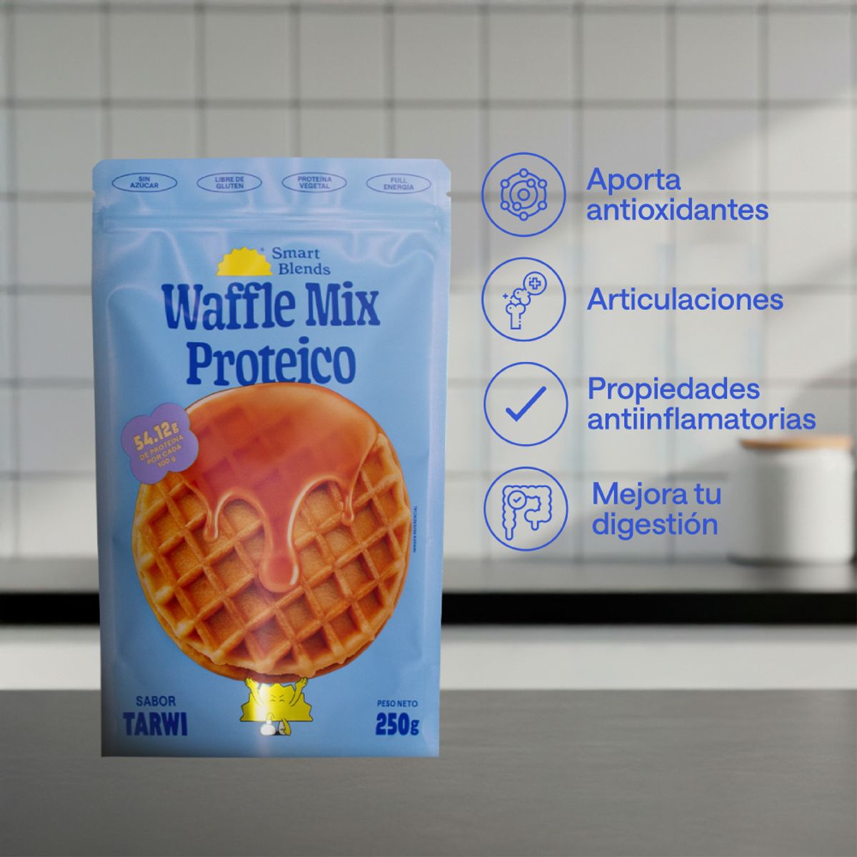 GENERICO - WAFFLE MIX PROTEICO SMART BLENDS 250 G