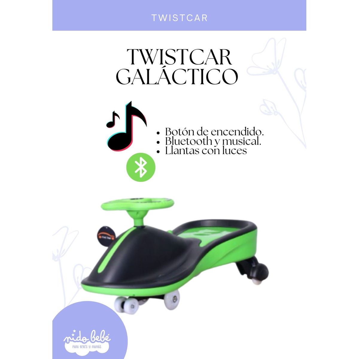 OKA - TWISTCAR GALACTICO DE NIÑO - VERDE Y NEGRO