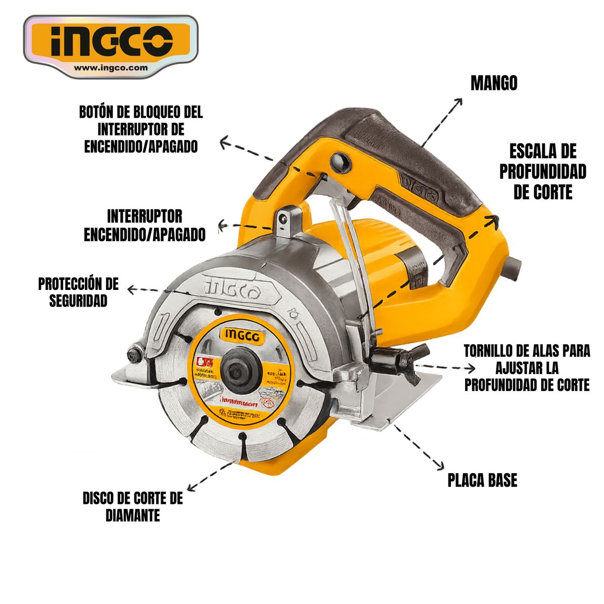 INGCO TOOLS - MC140068 CORTADORA DE CERÁMICOS 110MM