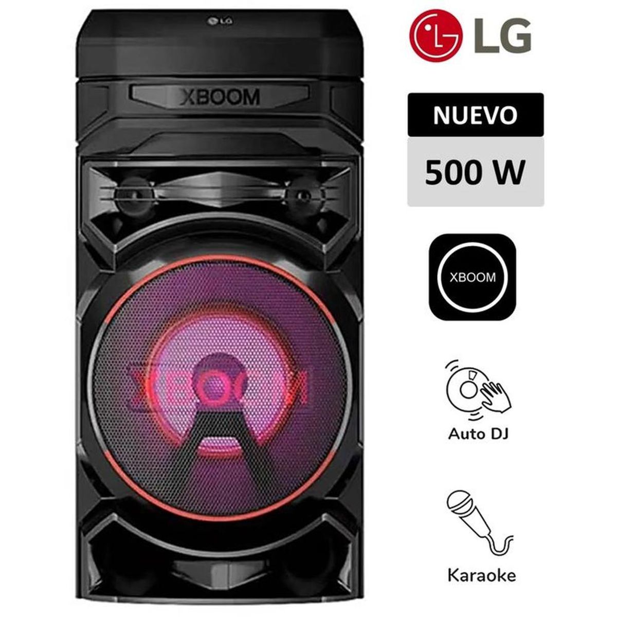LG - Parlante Bluetooth LG XBOOM RNC5 Altavoz para fiesta de karaoke