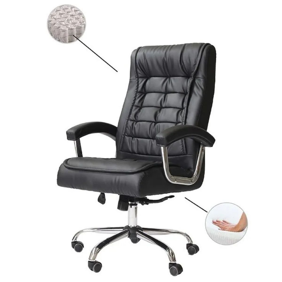 GENERICO - SILLA ERGONOMICA EXECUTIVE BOSS - EDICIÓN BLACK PREMIUM