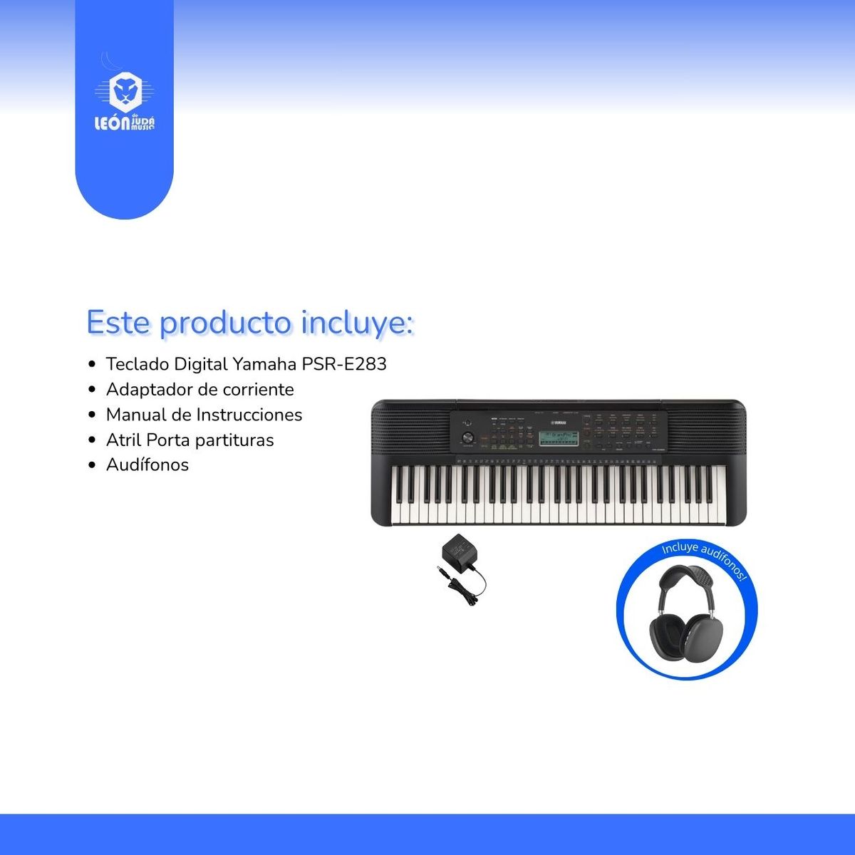 YAMAHA - Teclado Yamaha Psr e283 + audifonos