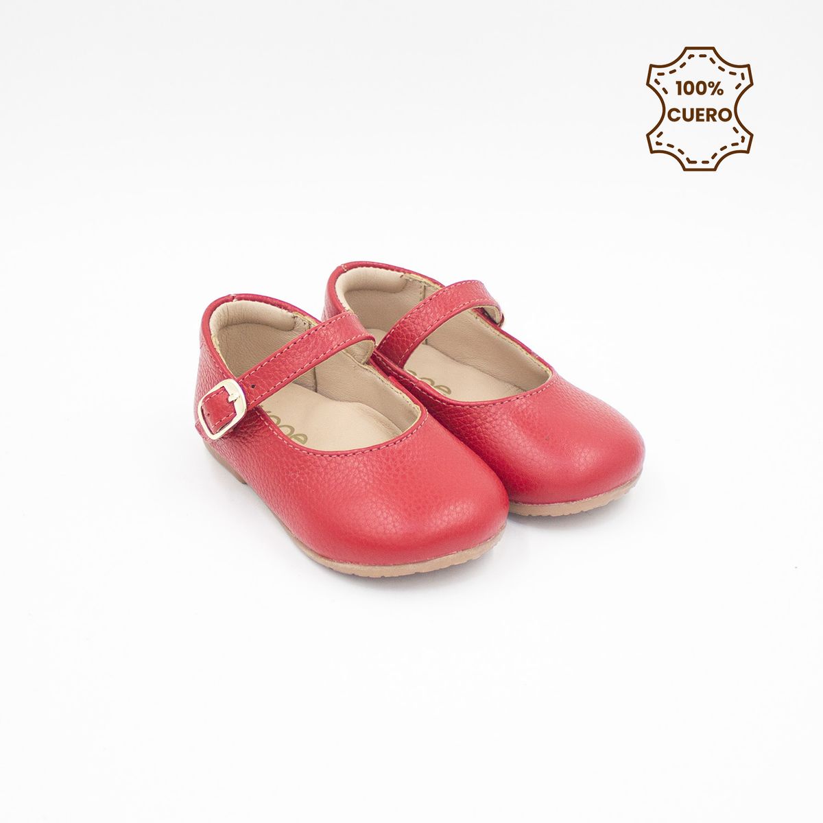 KONE - Ballerinas Primeros Pasos Niña Asia Cuero Rojo