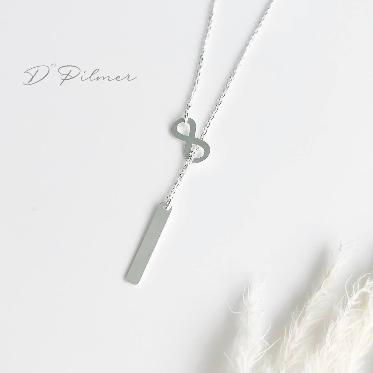 JOYERIA D'PILMER - GARGANTILLA DE PLATA INFINITO PASANTE