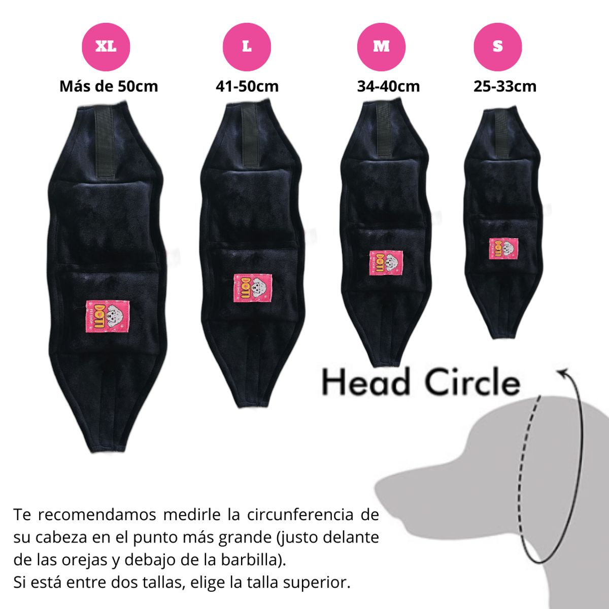 GENERICO - Orejeras Reductores de Ruidos para Perros - L Azul Marino