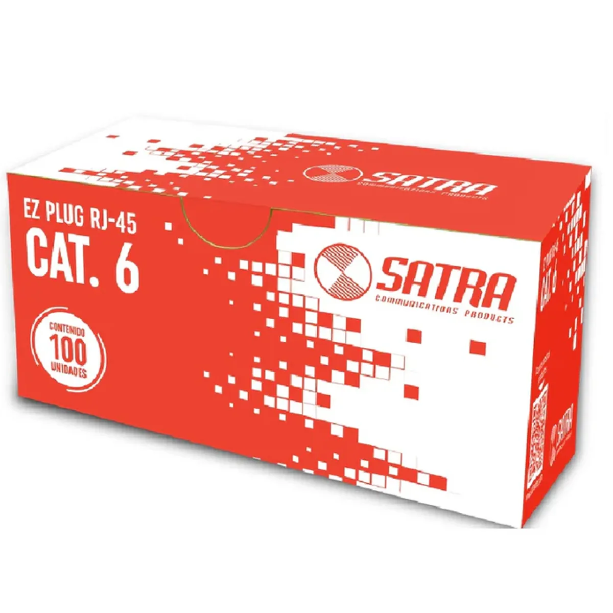 Conectores RJ45 SATRA  EZ CAT6 RJ45 22-26AWG Caja de 100 Unidades, marca SATRA - Foto Principal