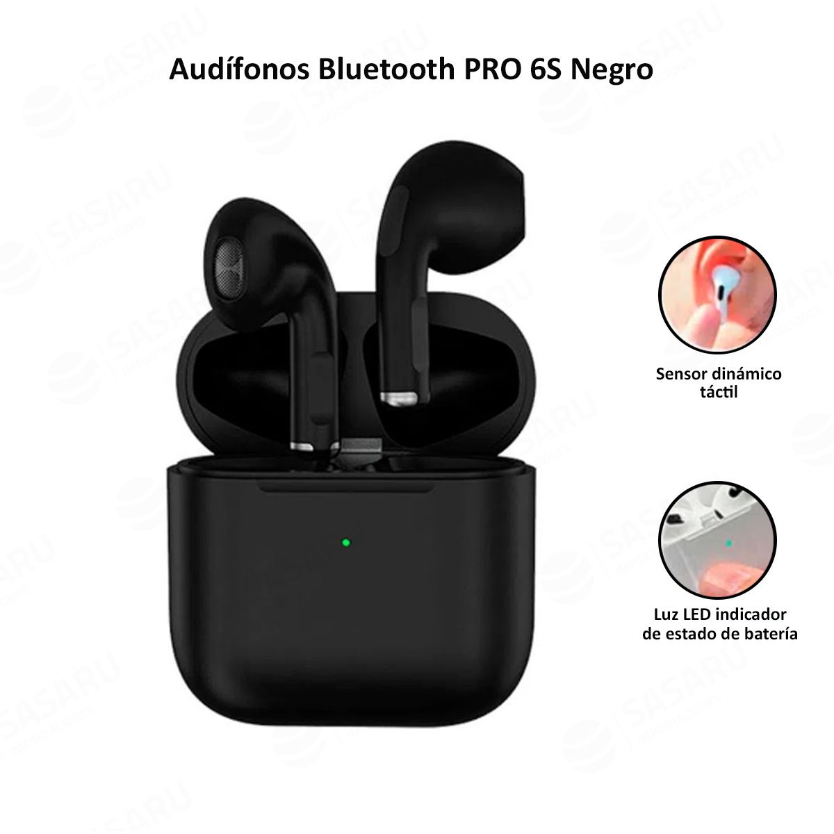 GENERICO - Audífonos Pro 6s con Bluetooth 5.2 Negro