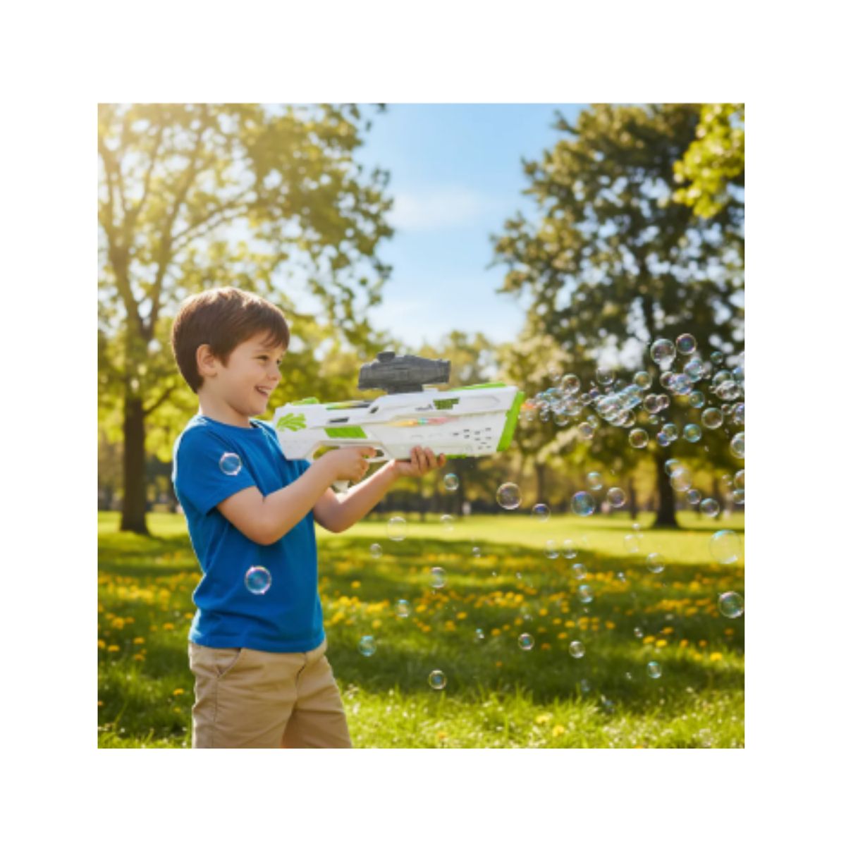 GENERICO - Pistola de agua Juguete 3 En 1 Agua Hidrogel Burbuja Regalo Navidad Verde