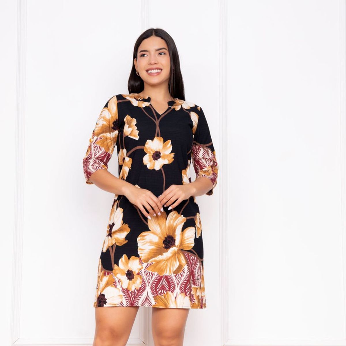 VICCI - Vestido m 34 Yanir Vicci rayon negro estamp