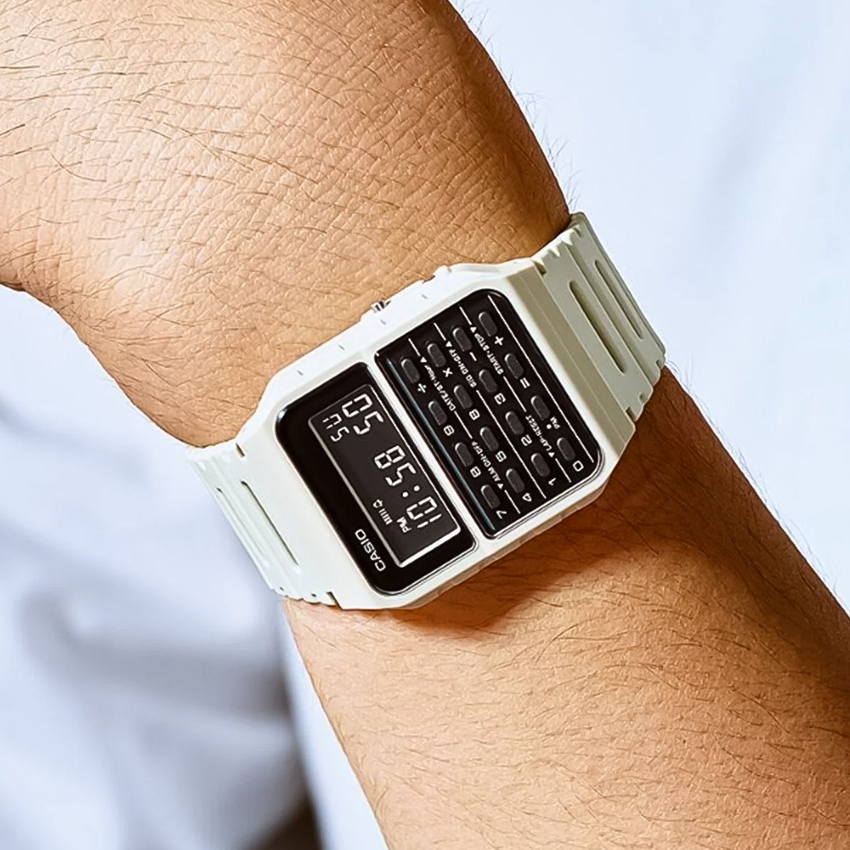 CASIO - Reloj Casio Calculadora GA-53WF-8BDF Hombre Resina Blanco