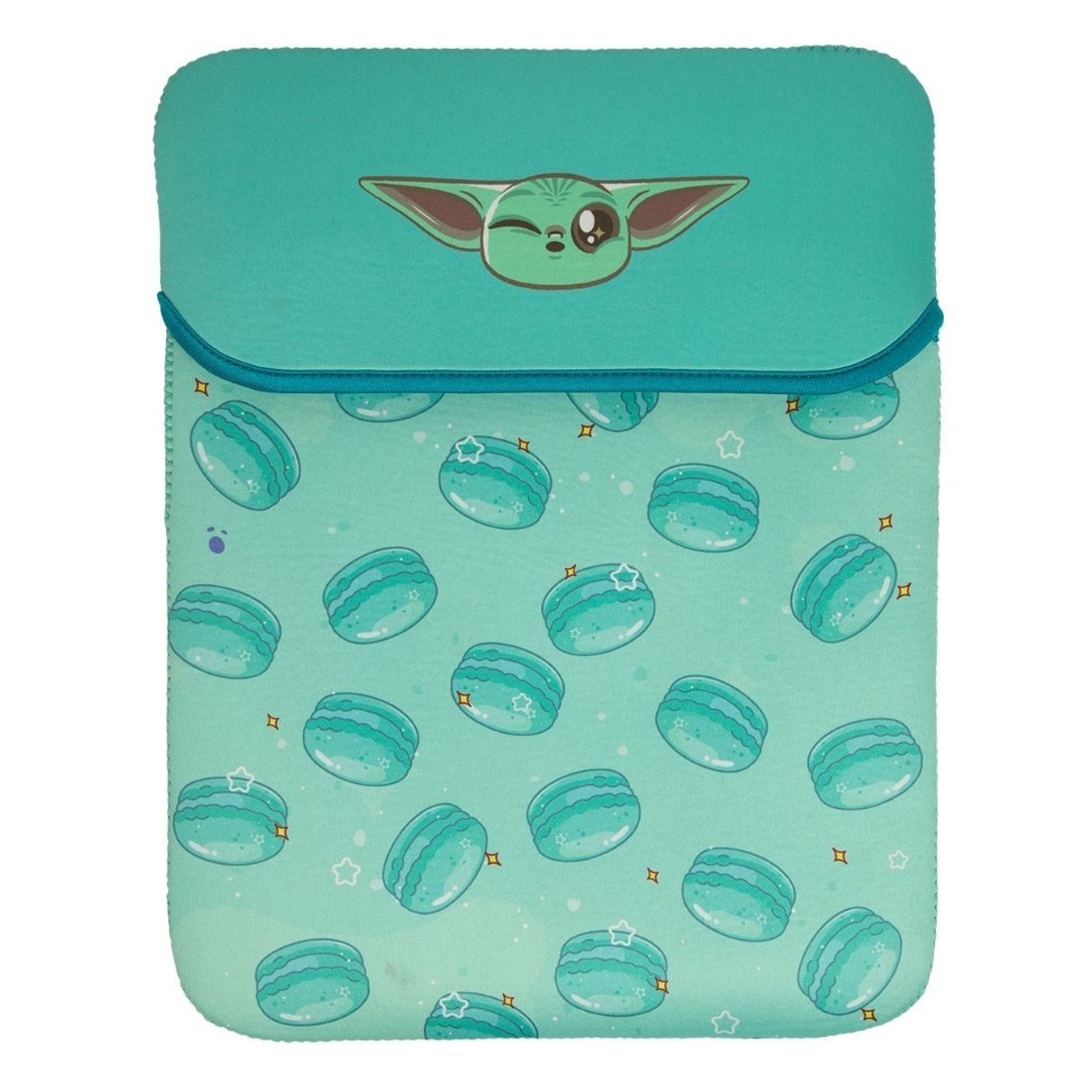STAR WARS - Mouse Inalambrico + Funda para Laptop Reversible Star Wars Baby Yoda Neopreno 15 - 16 pulgadas Mod 1
