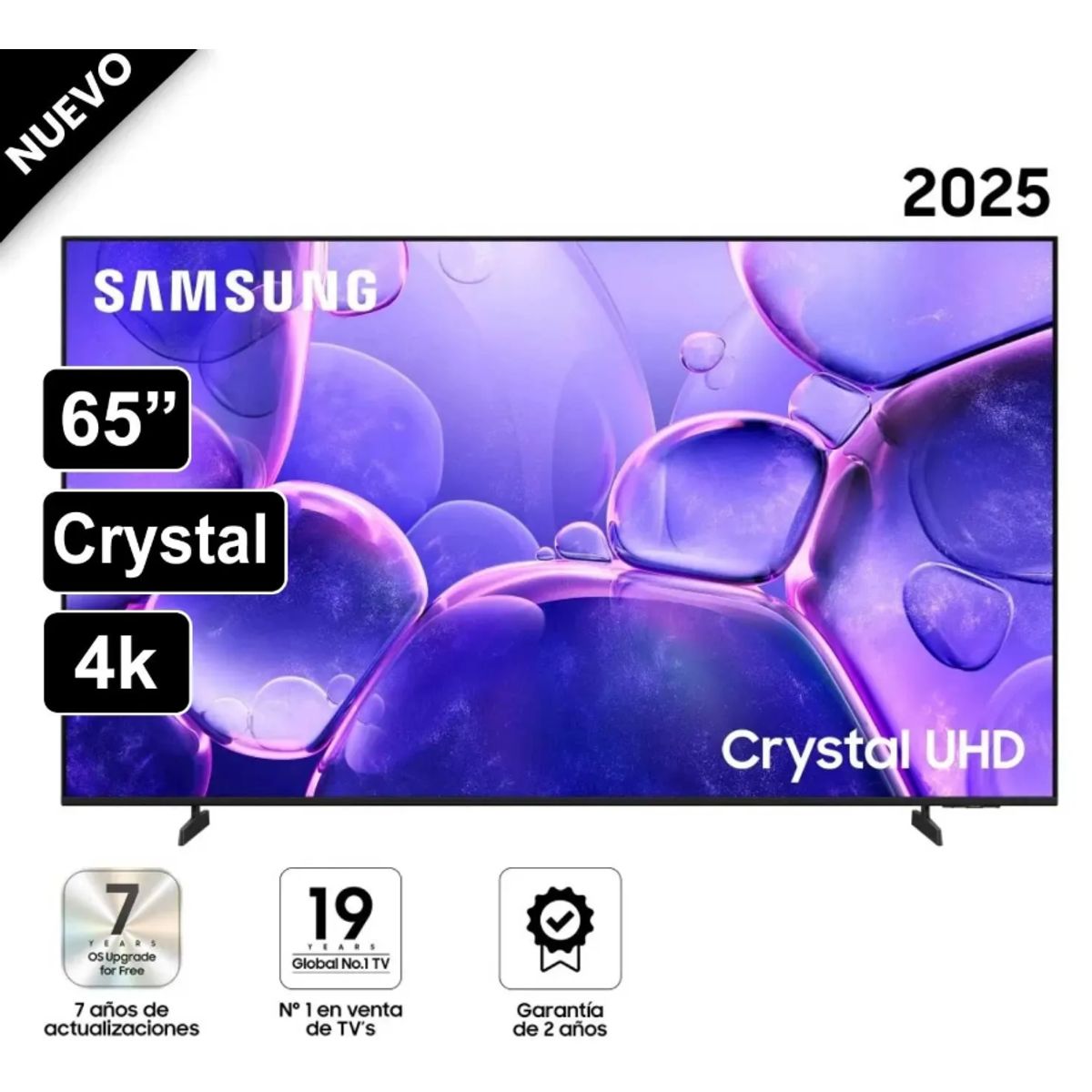 SAMSUNG - Televisor Samsung Smart TV 65" Crystal UHD 4K UN65U8000FGXPE 2025