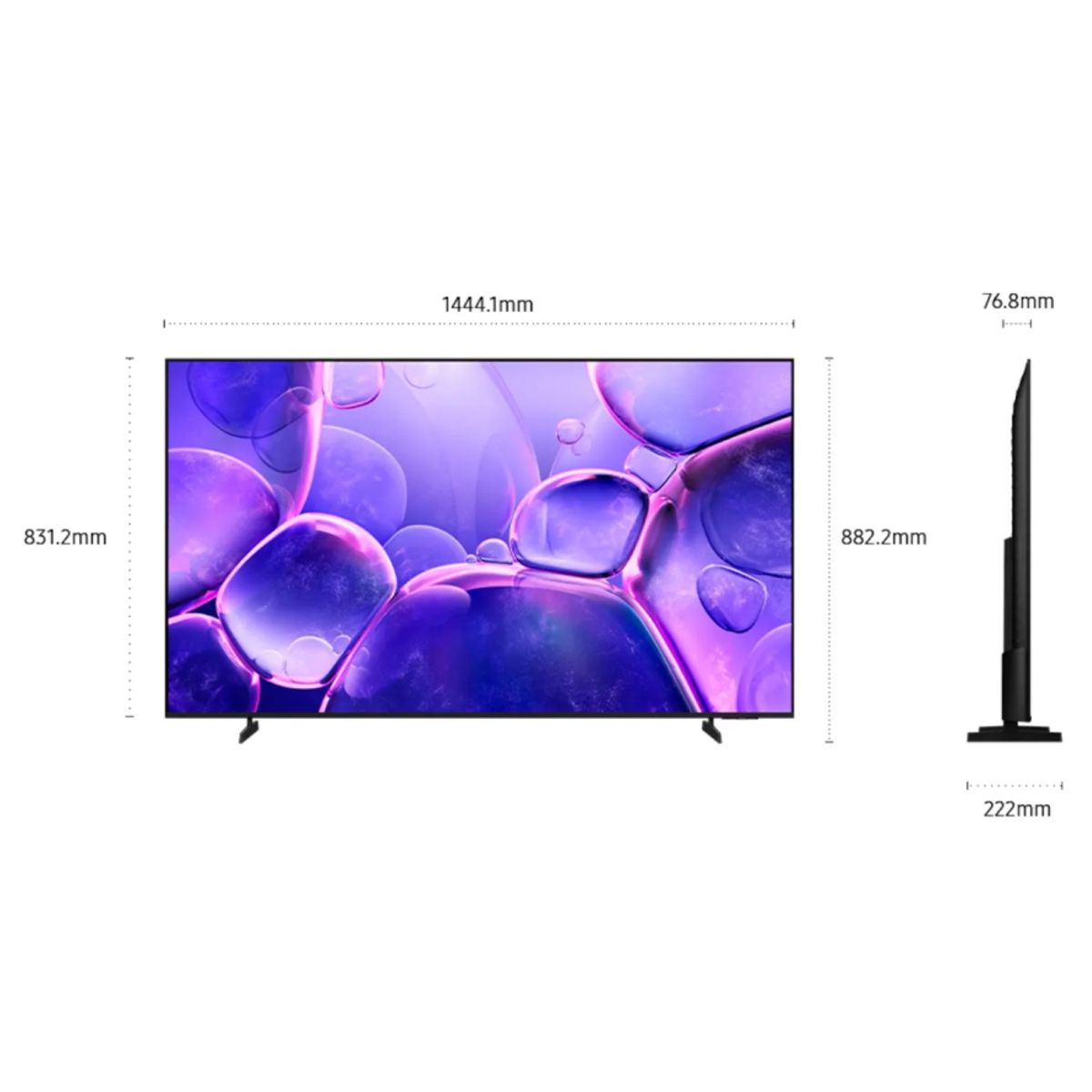 SAMSUNG - Televisor Samsung Smart TV 65" Crystal UHD 4K UN65U8000FGXPE 2025