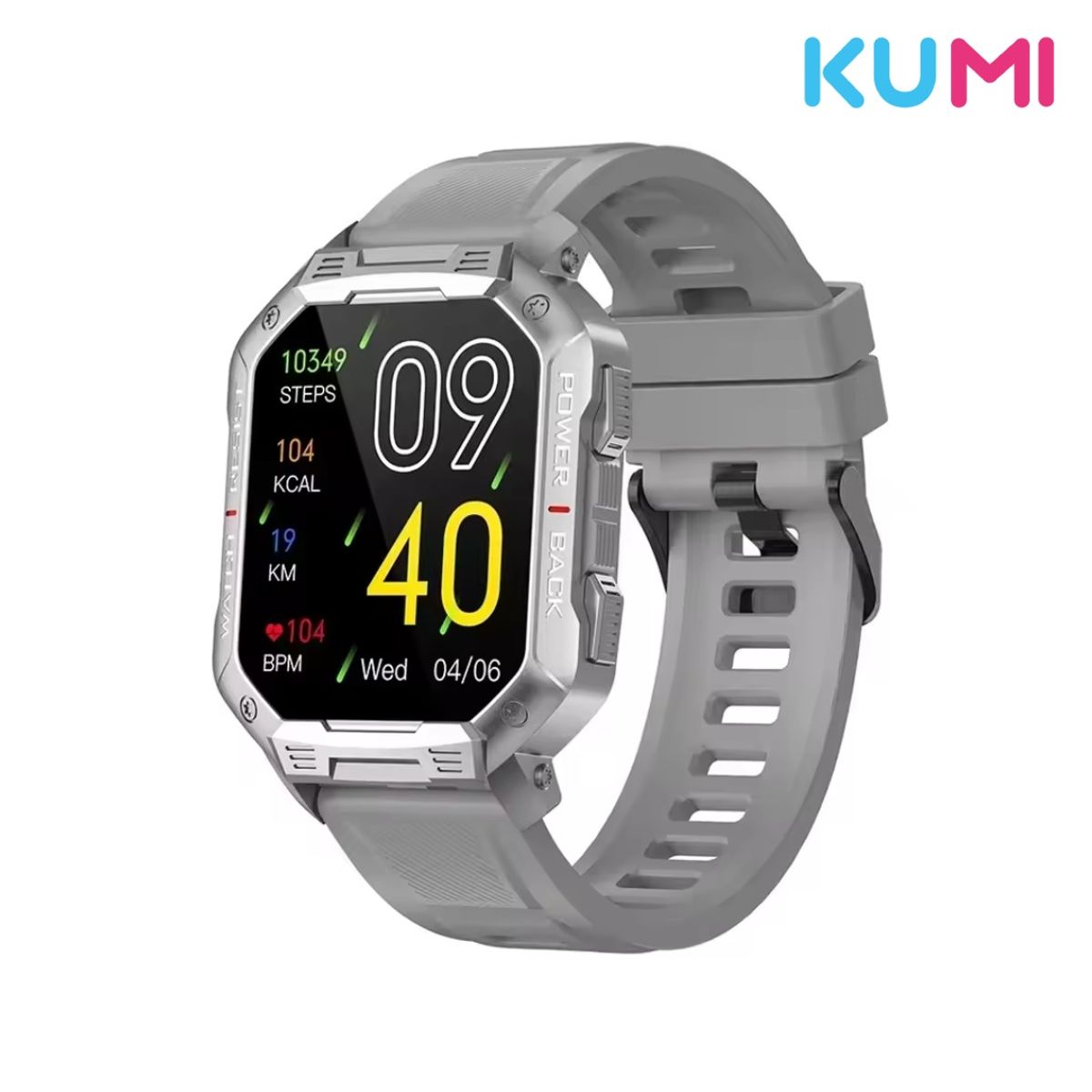KUMI - Reloj Inteligente KUMI U3 Pro 183 con Llamadas Bluetooth IP68 y Monitoreo de Salud Multideporte