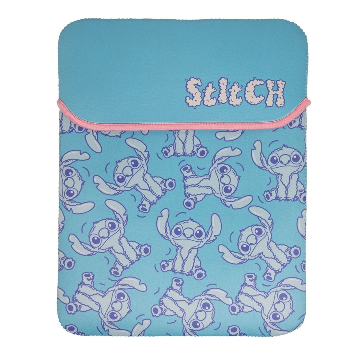 LILO & STITCH - Mouse Inalambrico + Pad Desk 80x40 CM + Funda para Laptop Reversible Stitch Disney Neopreno 15 - 16 pulgadas Mod 1