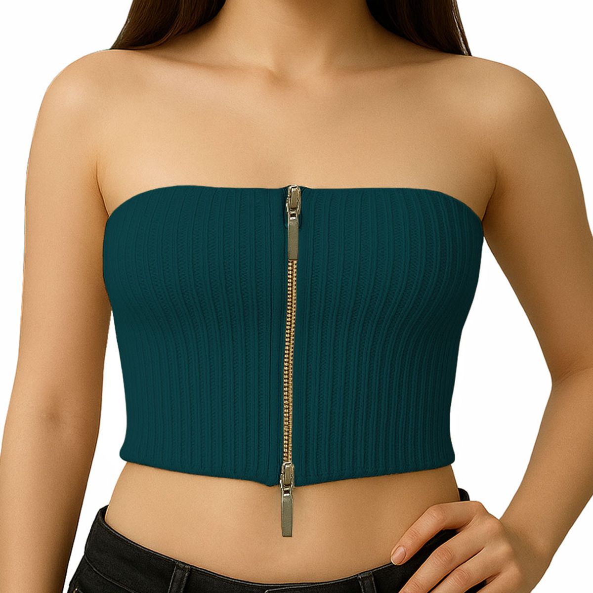 GENERICO - Top Strapple Doble Cierre 474G Lid-10 Hilo Tacto Color Verde