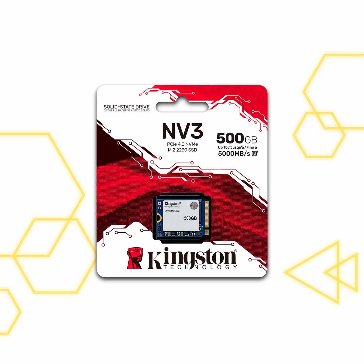 KINGSTON - Disco solido SSD NV3 500GB M.2 2230