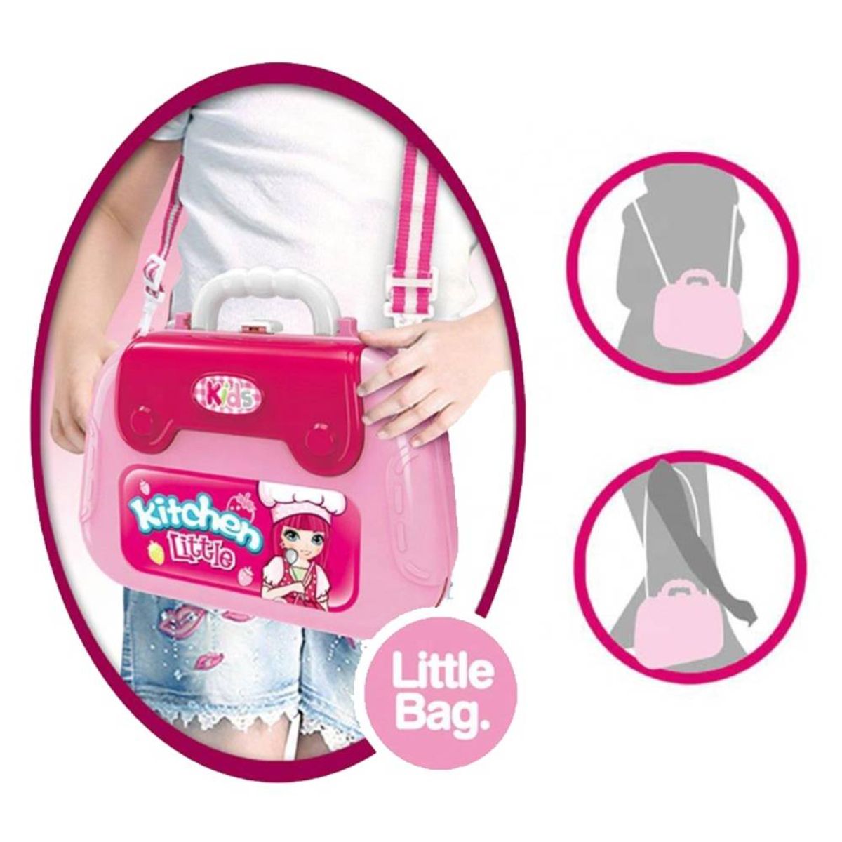 GENERICO - Kit Cocina Juguete Maleta Portátil 2 en 1