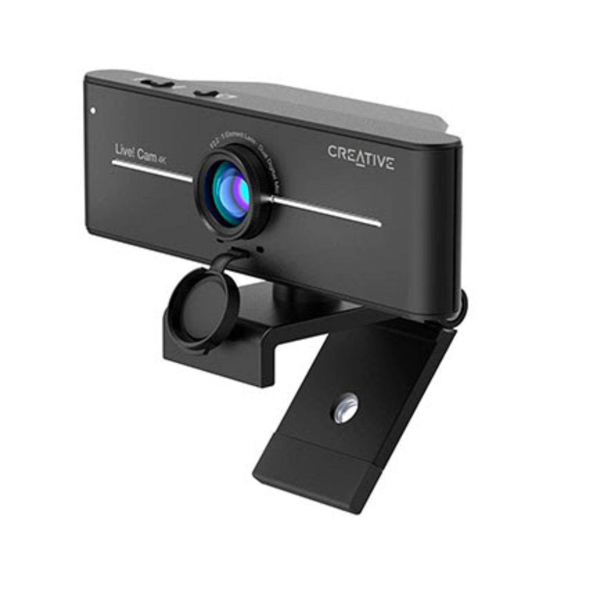 CREATIVE - Cámara Creative Live Cam Sync 4k UHD 2160p dual mic usb con tapa black